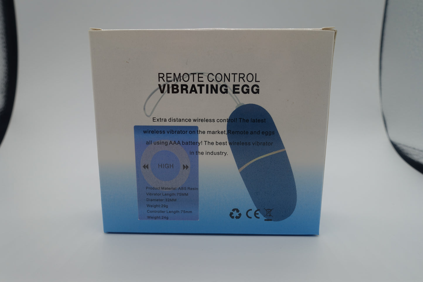 REMOTE control vibrating egg black