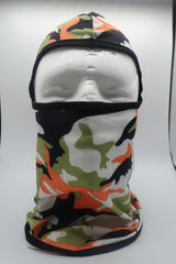 Scarf mask 2in1 camouflaged ORANGE