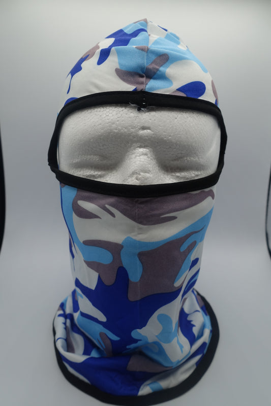 Scarf mask 2in1 camouflaged LIGHT BLUE