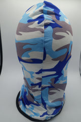 Scarf mask 2in1 camouflaged LIGHT BLUE