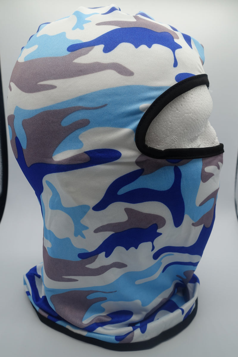Scarf mask 2in1 camouflaged LIGHT BLUE