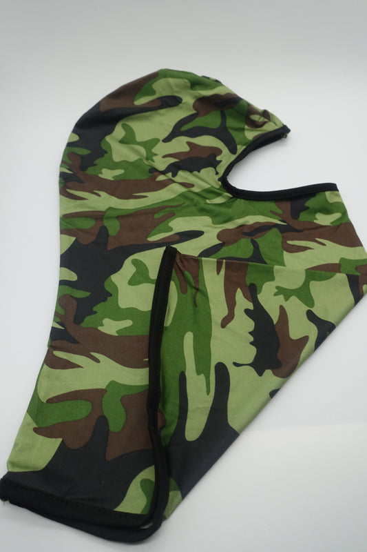 Scarf mask 2in1 camouflaged GREEN