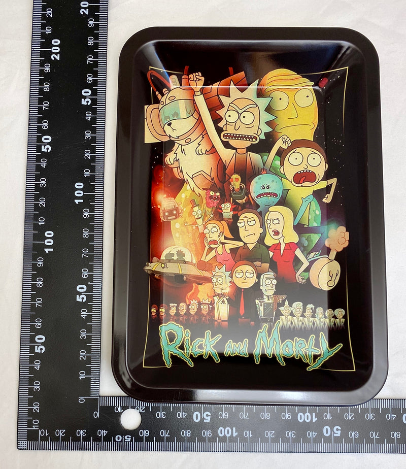 Tray printed SMALL SIZE R&M BLACK FRONT