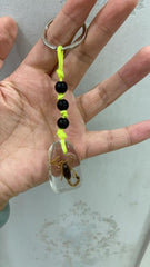 SCORPION CORD keychain real fish melted into resin