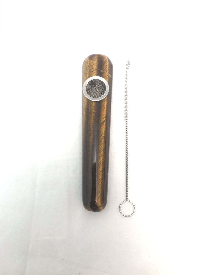 Real Natural healing stone pipe TIGER EYE