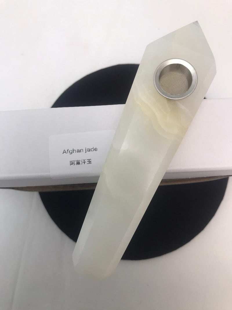 Real Natural healing stone pipe HOWLITE