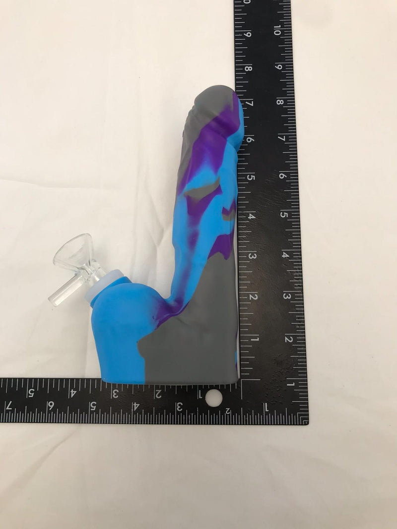 Silicon men intimate part bong BLUE/GREY
