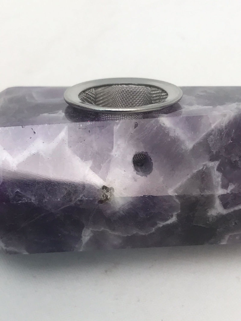 Real Natural healing stone MINI pipe DREAM AMETHYST
