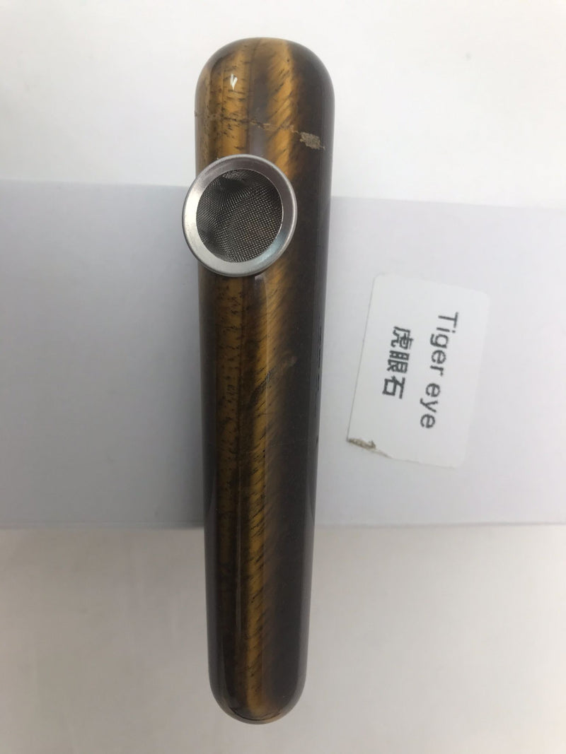 Real Natural healing stone pipe TIGER EYE